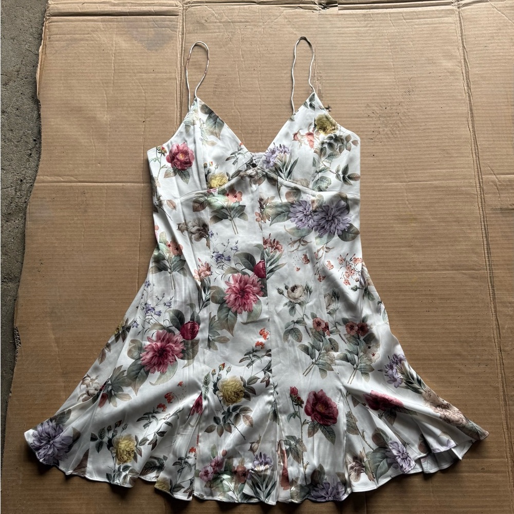 Alice and Olivia Floral Spaghetti Strap Dress